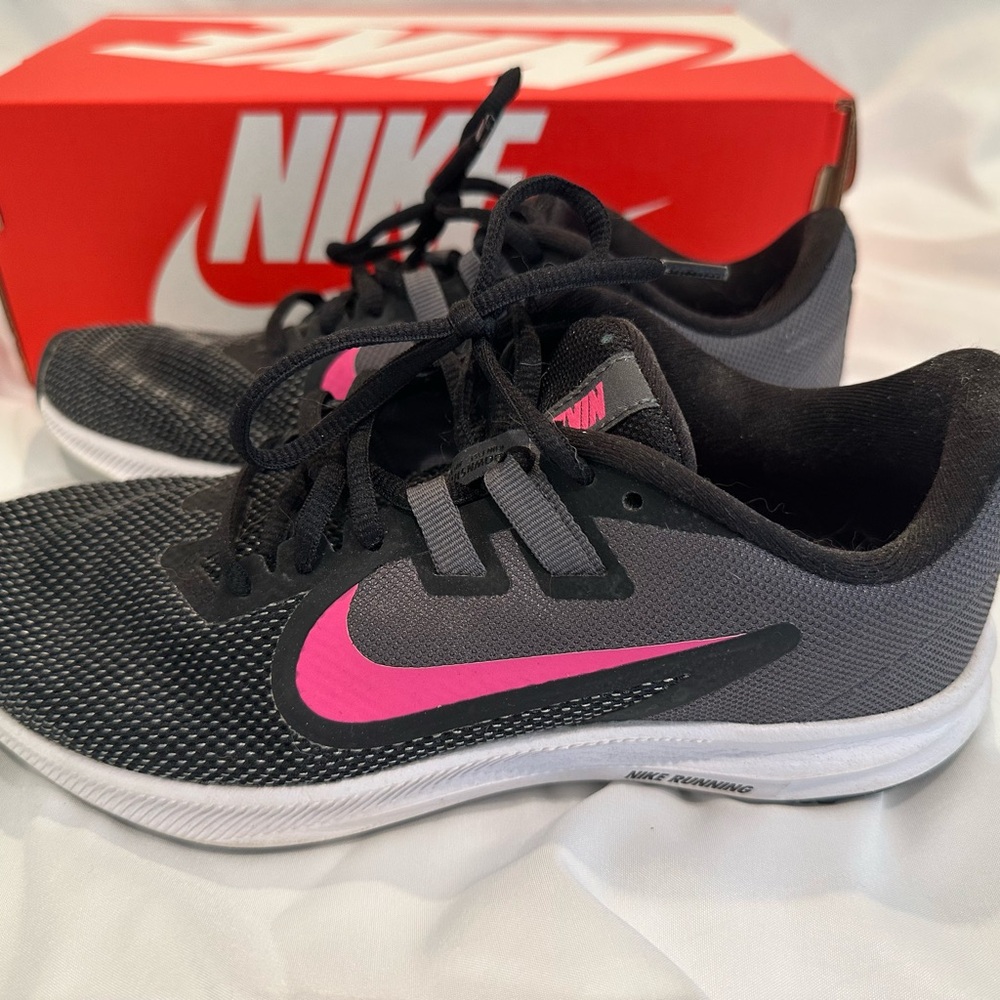 Nike Black and Pink Running Shoes